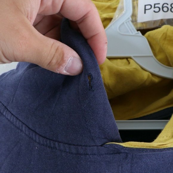 Vintage University of Michigan Block M Hoodie Blue - Picture 5 of 8